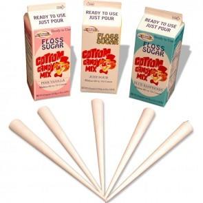 Cotton Candy Floss Sugar w/ Cones (Pink) Cotton Candy Floss Sugar w/ Cones (Pink)